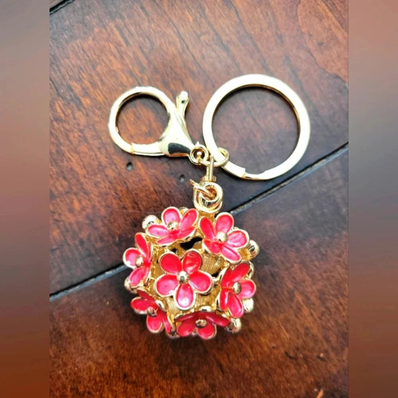 unbranded Accessories - Bag Charm of Pink flowers